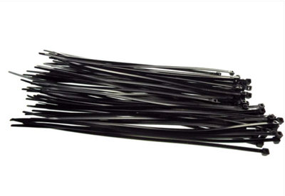 AP Supplies 100Pcs. Cable Ties 4.8mm X 250mm Black from B&Q