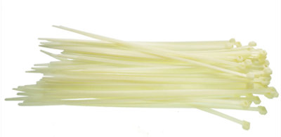 AP Supplies 100Pcs. Cable Ties 4.8mm X 300mm Neutral from B&Q