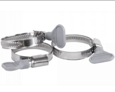 AP Supplies 20Pcs A2 Grip Hose Clip 70mm-90mmAdjustable 304 Stainless Steel Duct Clamps Hose Pipe Clamps from B&Q