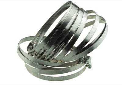 AP Supplies 20Pcs A2 Hose Clip 70mm-90mmAdjustable 304 Stainless Steel Duct Clamps Hose Pipe Clamps from B&Q