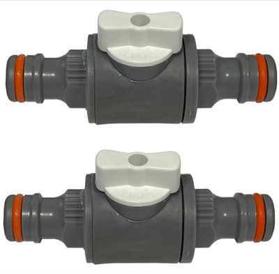AP Supplies (Pack Of 2) Quick Release Garden Hosepipe/irrigation Line In Line Shut Off Valves,controls The Flow Of Water,universal Garden Hose from B&Q