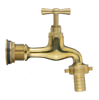 AP Supplies 3/4 Water Butt Brass Kit With 19mm Barbed Polished Brass Tap from B&Q