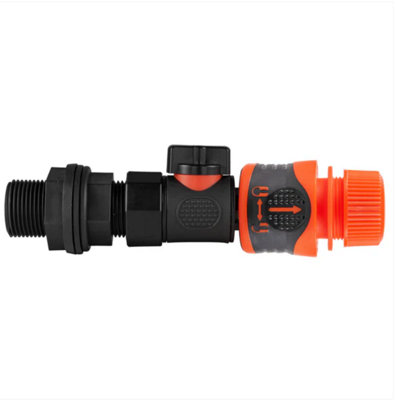 AP Supplies 3/4 Water Butt Connector Bsp With Bspf-Quick Connect Valve & Hose Connector Lock from B&Q
