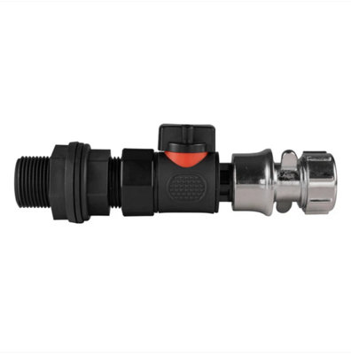 AP Supplies 3/4 Water Butt Connector Bsp With Bspf-Quick Connect Valve & Hose Connector Zinc from B&Q