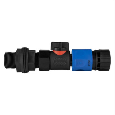 AP Supplies 3/4 Water Butt Connector Bsp With Bspf-Quick Connect Valve & Hose Connector 3/4" Bspf from B&Q