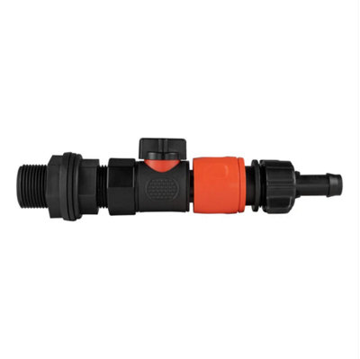 AP Supplies 3/4 Water Butt Connector Bsp With Bspf-Quick Connect Valve & Hose Connector 16mm Barb from B&Q