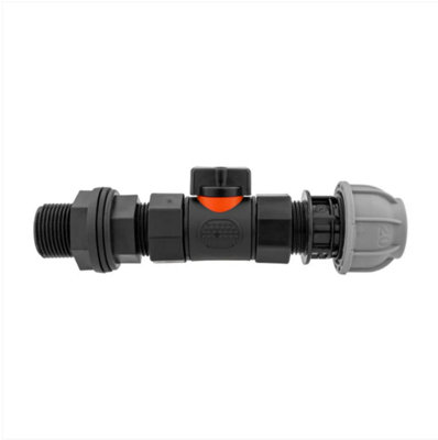 AP Supplies 3/4 Water Butt Connector Bsp With In-Line Bspf Valve And 20mm Mdpe Straight from B&Q