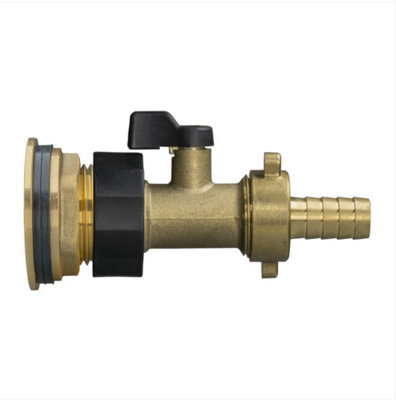 AP Supplies 3/4 Water Butt Brass Kit With Brass Valve + 13mm Barb from B&Q