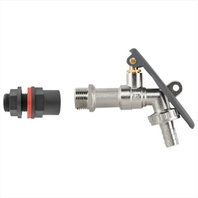 AP Supplies 1/2" Water Butt Kit With Lever Tap Hose Barb And Lever Lock from B&Q