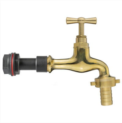 AP Supplies 1/2" Water Butt Extension Kit With 19mm Barbed Polished Brass Tap from B&Q