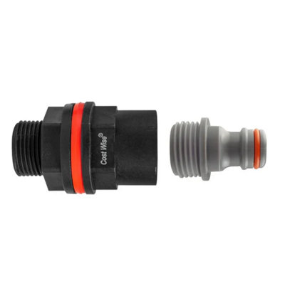 AP Supplies Water Butt Kit 1/2 Bspm-F With Male Quick Connector from B&Q