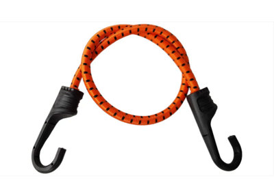 AP Supplies 60Cm Bungee Cord Hook With PvcCoated Metal Hooks(Orange) from B&Q