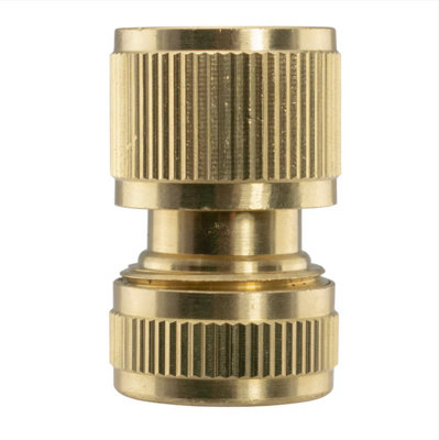 B&Q -  1/2" Hose Connector Snap-On Female Brass