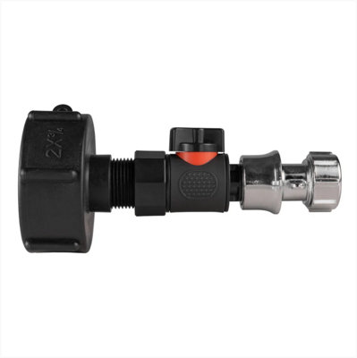 AP Supplies Ibc 2" S60X6 Cap With Bspf Thread-Quick Connect Male Valve And Hose Connector Zinc from B&Q