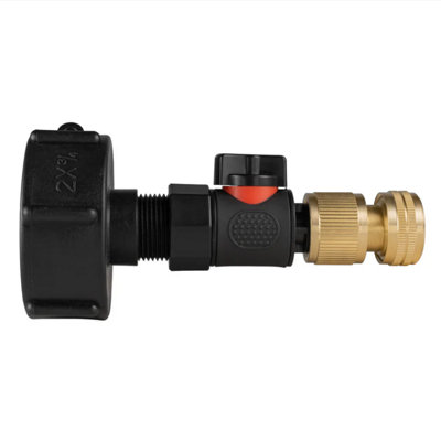 AP Supplies Ibc 2" S60X6 Cap With Bspf ThreadQuick Connect Male Valve And Hose Connector Brass from B&Q