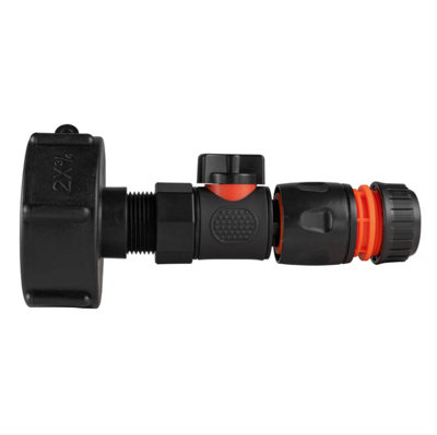 AP Supplies Ibc 2" S60X6 Cap With Bspf ThreadQuick Connect Male Valve And Hose Connector Black from B&Q