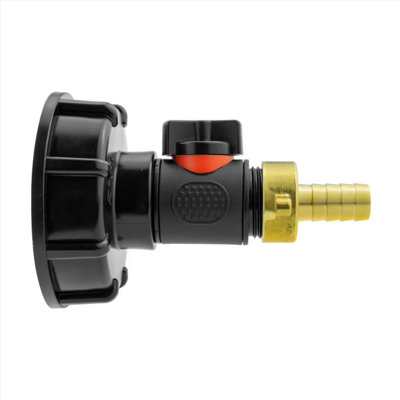 AP Supplies Ibc 2" S60X6 Cap With InLine Bspm Valve And 13mm Brass Barb from B&Q