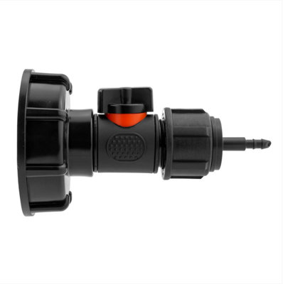 AP Supplies Ibc 2" S60X6 Cap With InLine Bspm Valve And 4mm Barb Micro Connector from B&Q