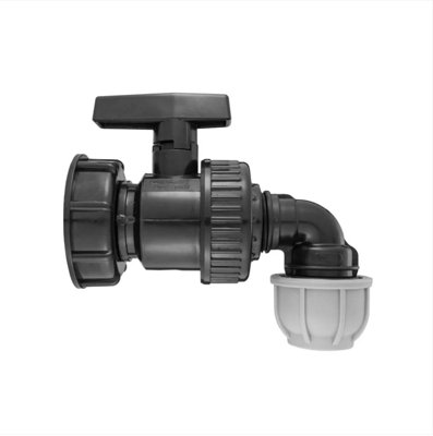 AP Supplies Ibc 2" S60X6 Cap With Large Plastic Valve And Mdpe Elbow 25mm from B&Q