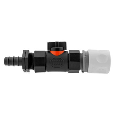 AP Supplies Hose Connector Wl With InLine Bspf Valve And 16mm Barbed Straight from B&Q