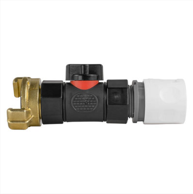 AP Supplies Hose Connector Wl With InLine Bspf Valve And Geka Type Connector from B&Q