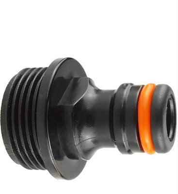 AP Supplies Male Tap Connector 3/4" Bspm Black from B&Q