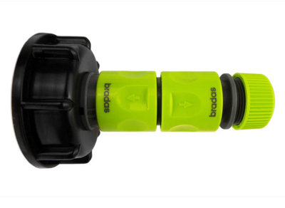 AP Supplies Ibc 2" S60X6 Cap With Threaded Hose FittingDouble Male And Hose Connector Lime from B&Q