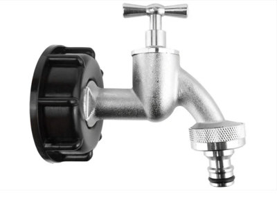 AP Supplies Ibc 2" S60X6 Cap With Quick Connect Nickle Plated Bib Tap 3/4" Bsp from B&Q