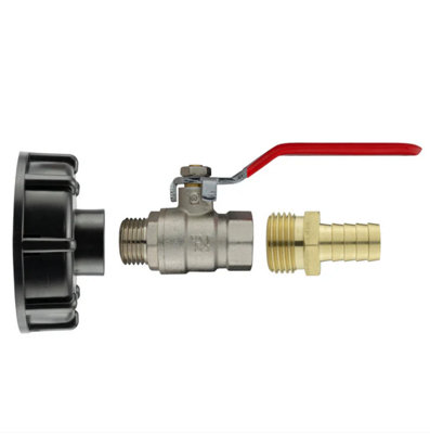 AP Supplies Ibc 2" S60X6 Cap With Lever Valve And 13mm Brass Barb from B&Q