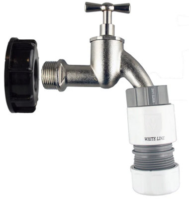 AP Supplies Ibc 2" S60X6 Cap With Bib Tap And Max Flo Hose Connectors Set from B&Q