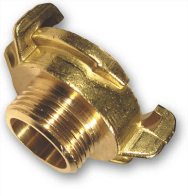 AP Supplies Claw Brass1/2" Bspm Hose Connectors from B&Q
