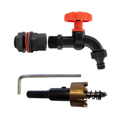 AP Supplies Water Butts Kit 1/2 With Pp Black Tap And Drill Bit from B&Q