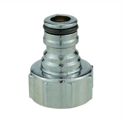 AP Supplies Tap Connector Snap On Male 3/4 Bspf Metal Chrome from B&Q