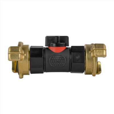 AP Supplies InLine Bspf Valve With 2 X Geka Type Connectors from B&Q