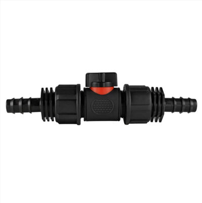AP Supplies InLine Bspm Valve With 2 X 16mm Barbed Straight Connectors from B&Q