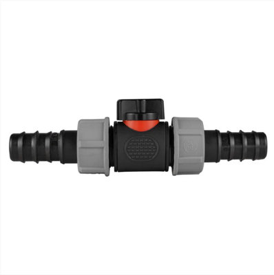 AP Supplies InLine Bspm Valve With 2 X 20mm Barbed Straight Connectors from B&Q