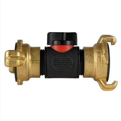 AP Supplies InLine Bspm Valve With 2 X Geka Type Connectors from B&Q