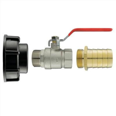 AP Supplies Ibc 2" S60X6 Cap With Lever Valve And 32mm Brass Barb from B&Q