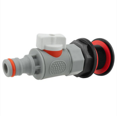 AP Supplies Drain Kit Plug Valve Outlet 3/4 Bsp Thread With Quick Connect Male Valve from B&Q