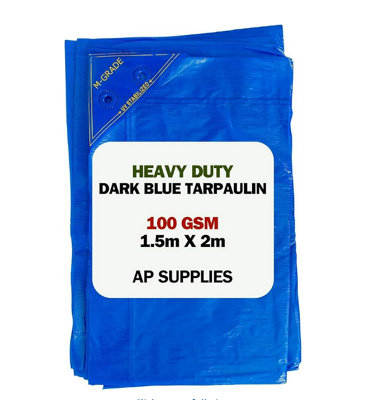 B&Q -  M-Grade Lldpe Blue Tarpaulin 1.5M X 2M