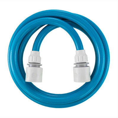 B&Q -  50 Meters Water Hose Set 10mm Pipe With White Connectors (Blue)