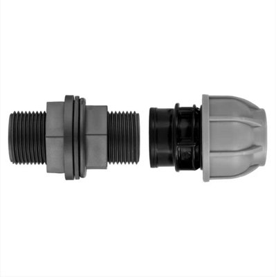AP Supplies 1 Bsp Water Butt Fitting With 20mm Mdpe Straight from B&Q