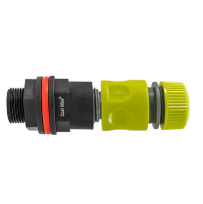 AP Supplies Water Butt Kit 3/4 Bspm-F With Quick Connect Adaptor And Hose Connector (Lime) from B&Q