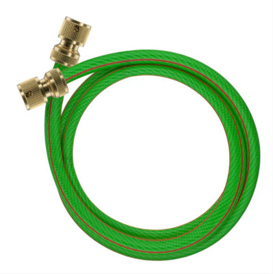 AP Supplies 15 Meters Premium Garden Hose Green With Brass Hose Connectors from B&Q