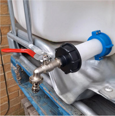 AP Supplies Ibc S60X6 M-F Extender Swivel With S60X6 Cap And 1/2 Barb Lever Tap from B&Q