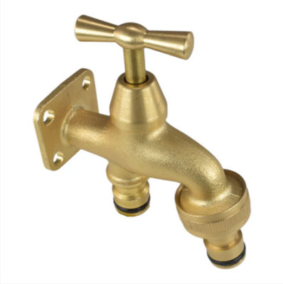 AP Supplies Brass Bib Tap With Quick Connect Inlet And Outlet from B&Q