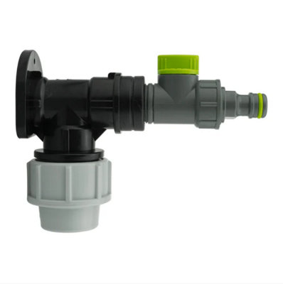 AP Supplies Wall Flange Kit 32mm Mdpe + Quick Connector Valve from B&Q