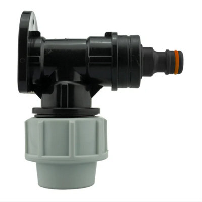 AP Supplies Wall Flange Kit 32mm Mdpe + Quick Connector Male from B&Q