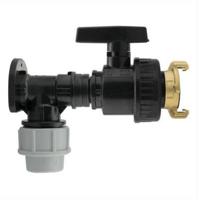 AP Supplies Wall Flange Kit 32mm Mdpe + Large Plastic Valve + Geka from B&Q