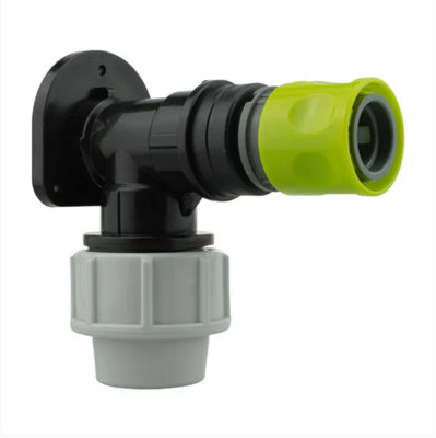 AP Supplies Wall Flange Kit 32mm Mdpe + Female Quick Connector from B&Q